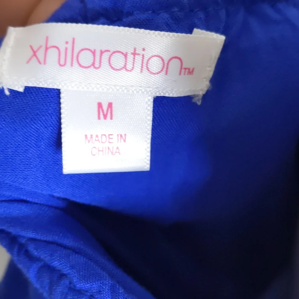 Xhilaration womens  Dress off shoilder Blue size Medium